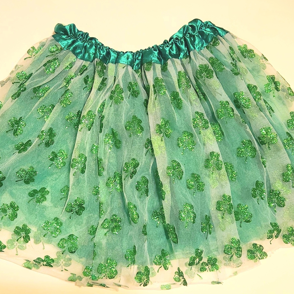 Green Clover Tulle Skirt